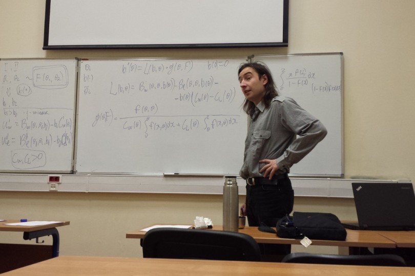 Constantine Sorokin Spoke on 'Comparative Statics in Common Value Auctions and Beyond'
